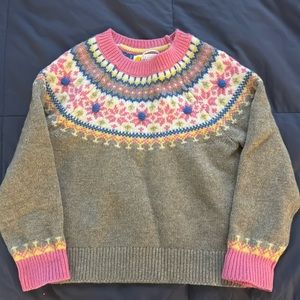 Boden girls fair isle sweater